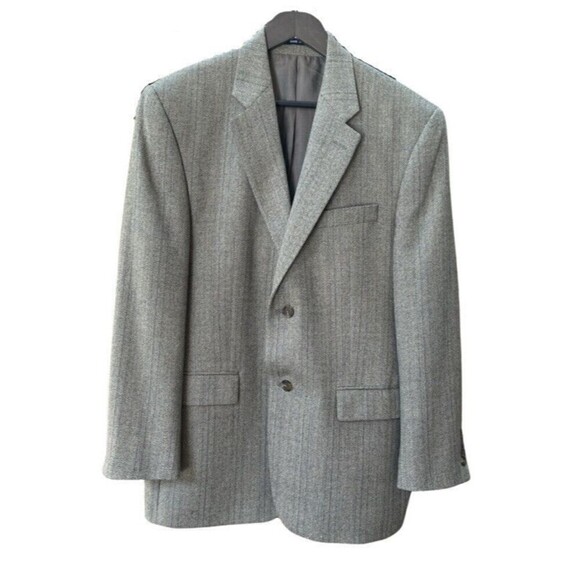 Ralph Lauren Other - Ralph Lauren 100% Wool Sport Blazer Mens Size 40R Gray Herringbone Dillards